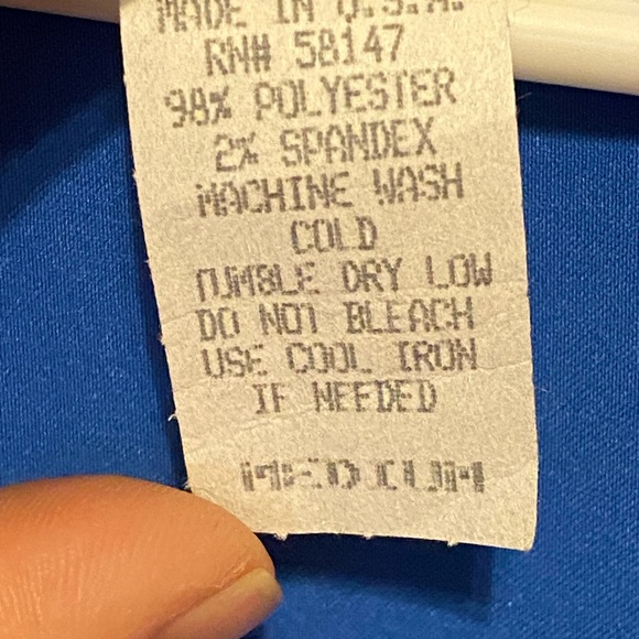 Vintage 80s Sea Suns Women’s Medium Blue Boxy Tank Top Side Slits V-Neck 🇺🇸 - Picture 4 of 4